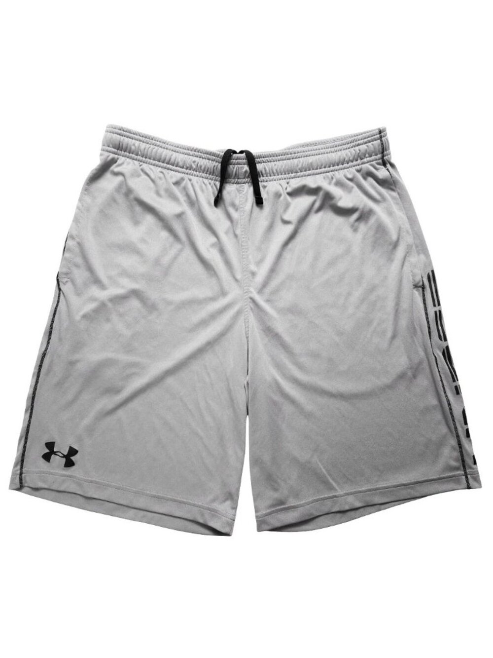 Under Armour HeatGear Men's Loose Smooth Graphic Athletic Gym Shorts Grey Large